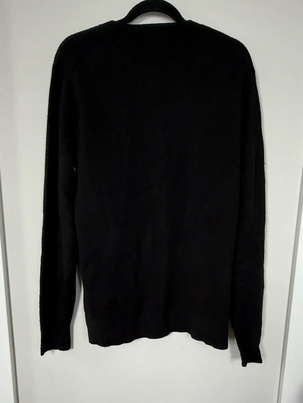 Banana Republic Men’s Black Merino Wool Thermal Sweater Medium Tall
